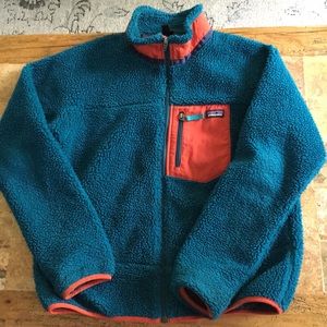Boys XXL retro pile jacket full zip